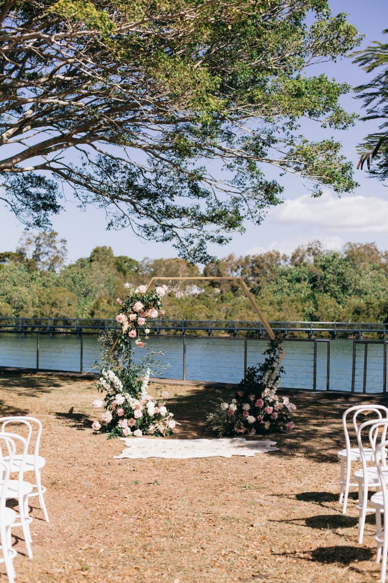 Ancora wedding ceremony gold arbour